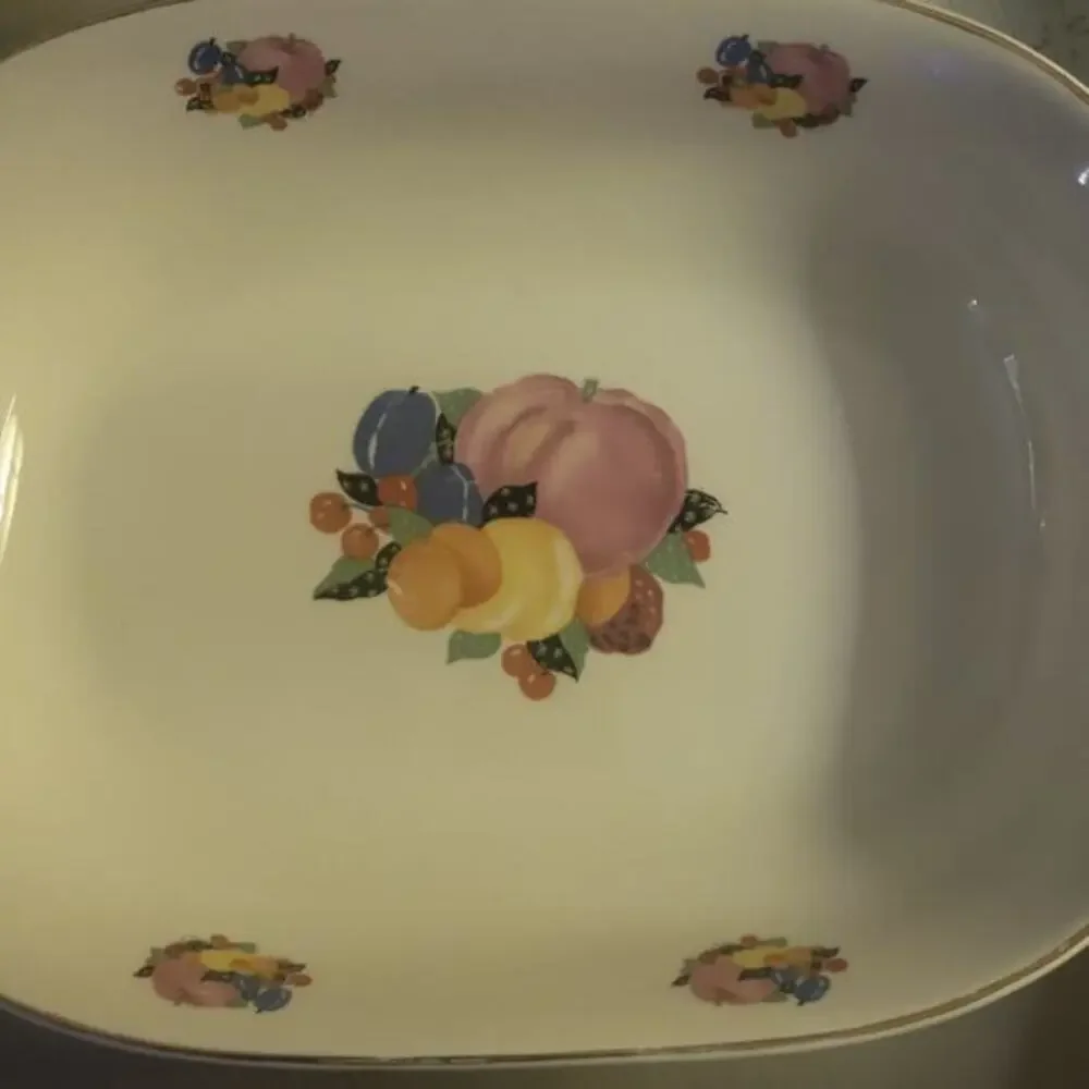 Vintage 30s Country Gentleman by Cavitt‎ Shaw WS George Rectangle Serving Bowl